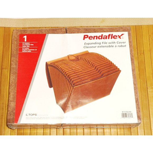Pendaflex Heavy-Duty Expanding File 21 Pockets 1/3 Tab Letter Brown R117ALHD - Picture 2 of 7